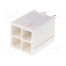 2 pcs x MOLEX - 39288040 - Socket, wire-board, male, Mini-Fit Jr, 4.2mm, PIN: 4, THT, 9A, tinned