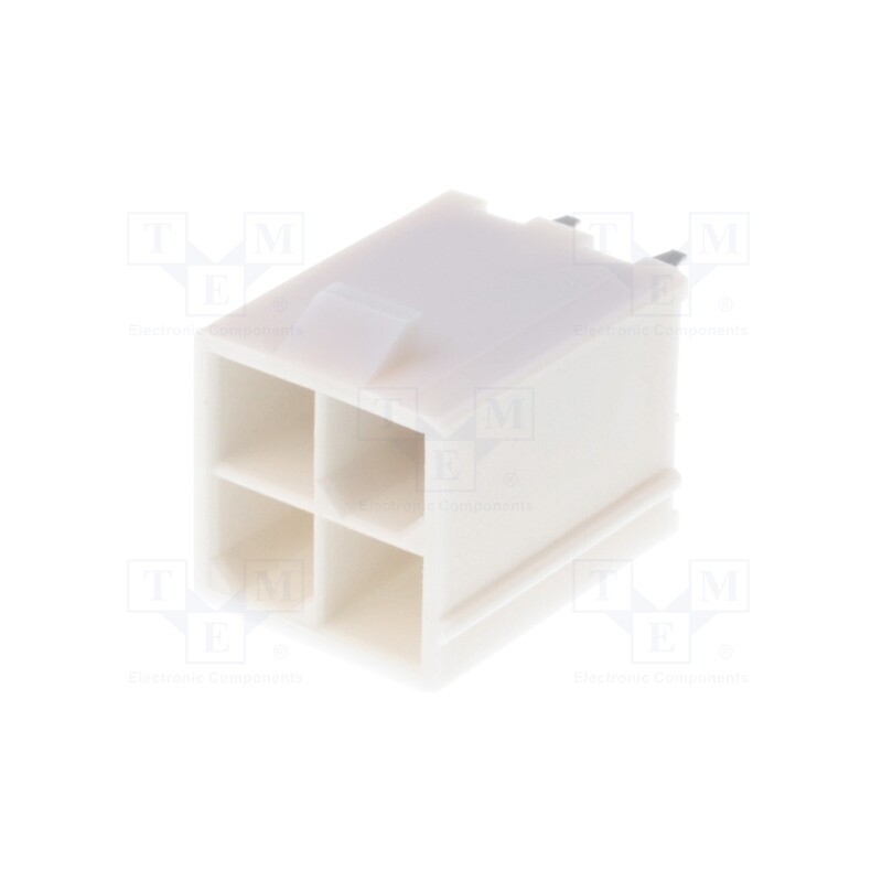 2 pcs x MOLEX - 39288040 - Socket, wire-board, male, Mini-Fit Jr, 4.2mm, PIN: 4, THT, 9A, tinned