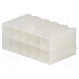 2 pcs x NINIGI - N42GP-10 - Socket, wire-board, male, N42G, 4.2mm, PIN: 10, THT, 600V, 9A, tinned