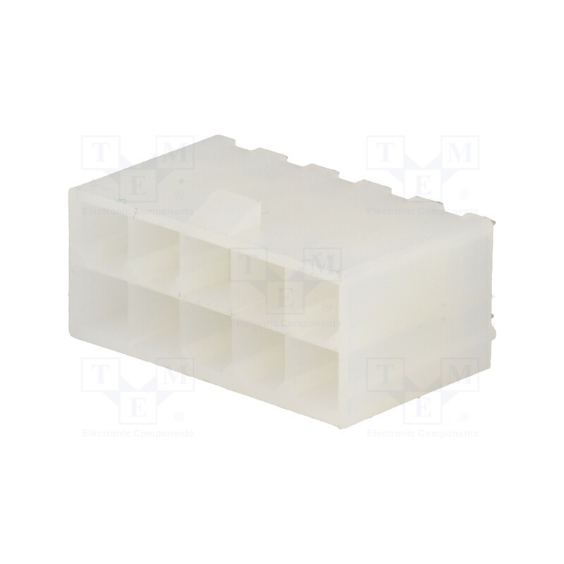 2 pcs x NINIGI - N42GP-10 - Socket, wire-board, male, N42G, 4.2mm, PIN: 10, THT, 600V, 9A, tinned