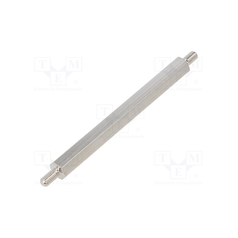 10 pcs x DREMEC - 414X55K - Screwed spacer sleeve, 55mm, Ext.thread: M3, hexagonal, brass