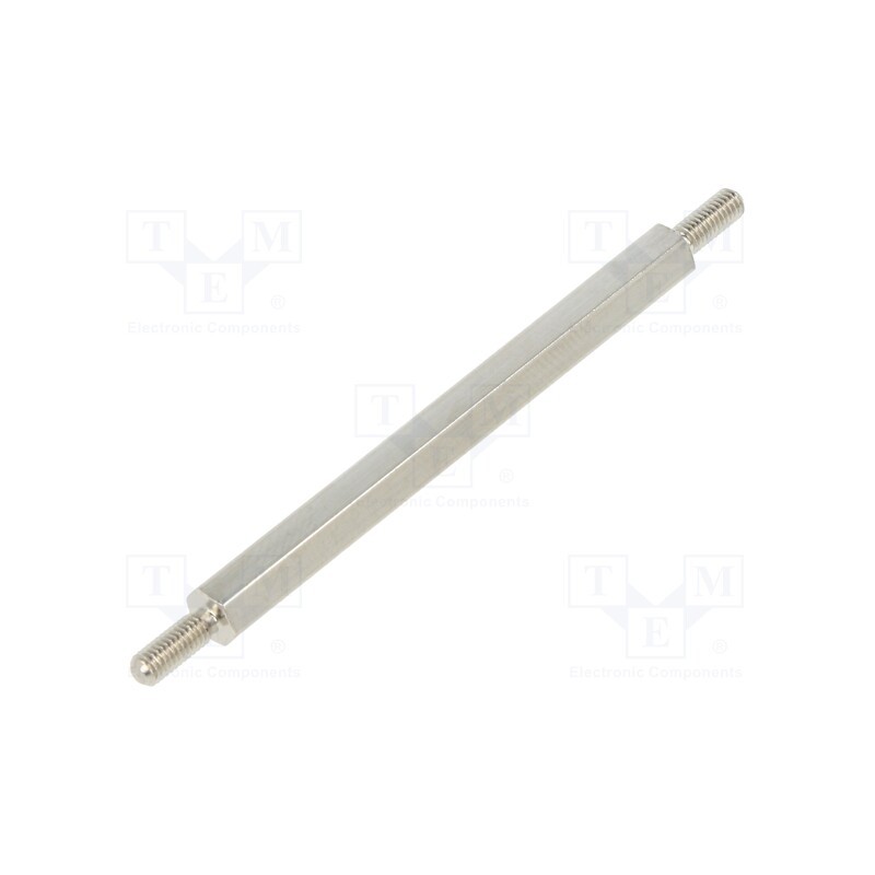 10 pcs x DREMEC - 413X55 - Screwed spacer sleeve, 55mm, Ext.thread: M3, hexagonal, brass