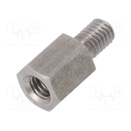 10 pcs x DREMEC - 249X12 - Screwed spacer sleeve, 12mm, Int.thread: M6, Ext.thread: M6