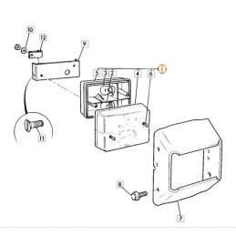 Rear lamp lp jcb 3cx 4cx 700 26200