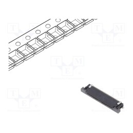 2 pcs x Amphenol Communications Solutions - SFV24R-4STBE1HLF - Connector: FFC/FPC, horizontal, PIN: 24, top contacts,ZIF, SMT, S
