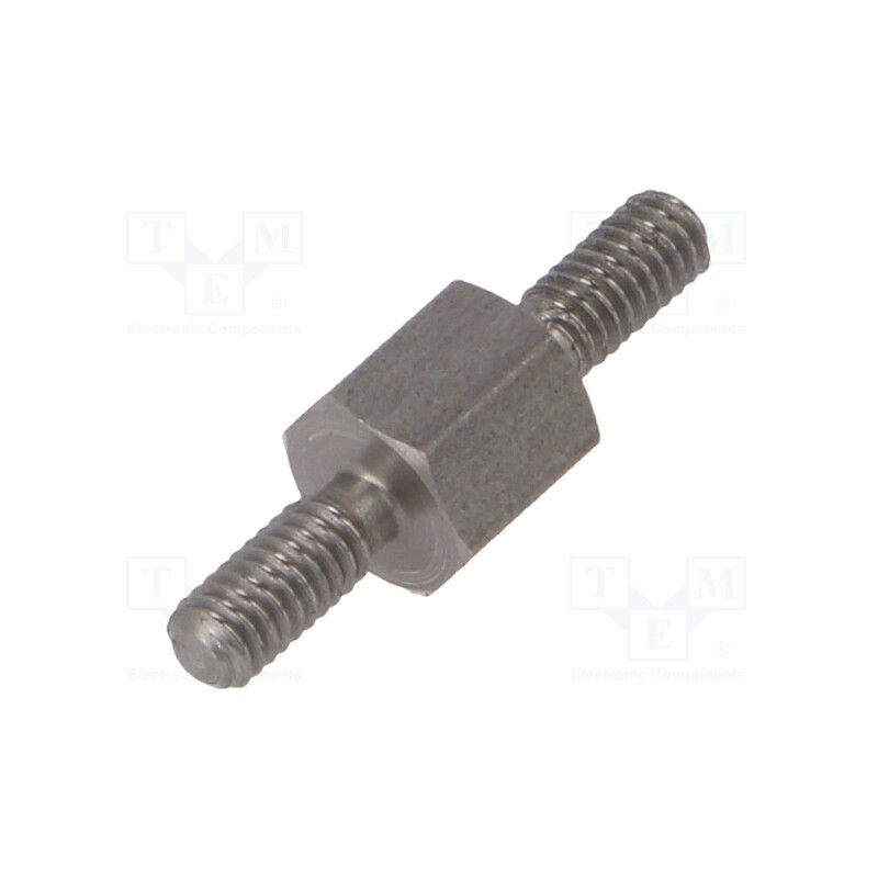 10 pcs x DREMEC - 442X05 - Screwed spacer sleeve, 5mm, Ext.thread: M2,5, hexagonal