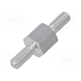 10 pcs x DREMEC - 432X05 - Screwed spacer sleeve, 5mm, Ext.thread: M2,5, hexagonal