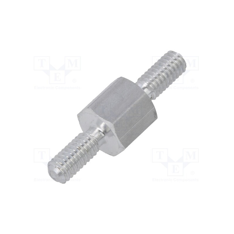 10 pcs x DREMEC - 432X05 - Screwed spacer sleeve, 5mm, Ext.thread: M2,5, hexagonal
