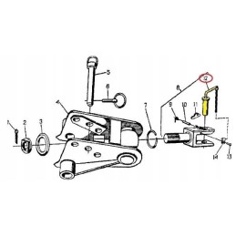 Transport hook pin, galvanized c 360 4655