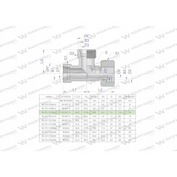 Hydraulic tee unsymetr m16x1 5 Warynski