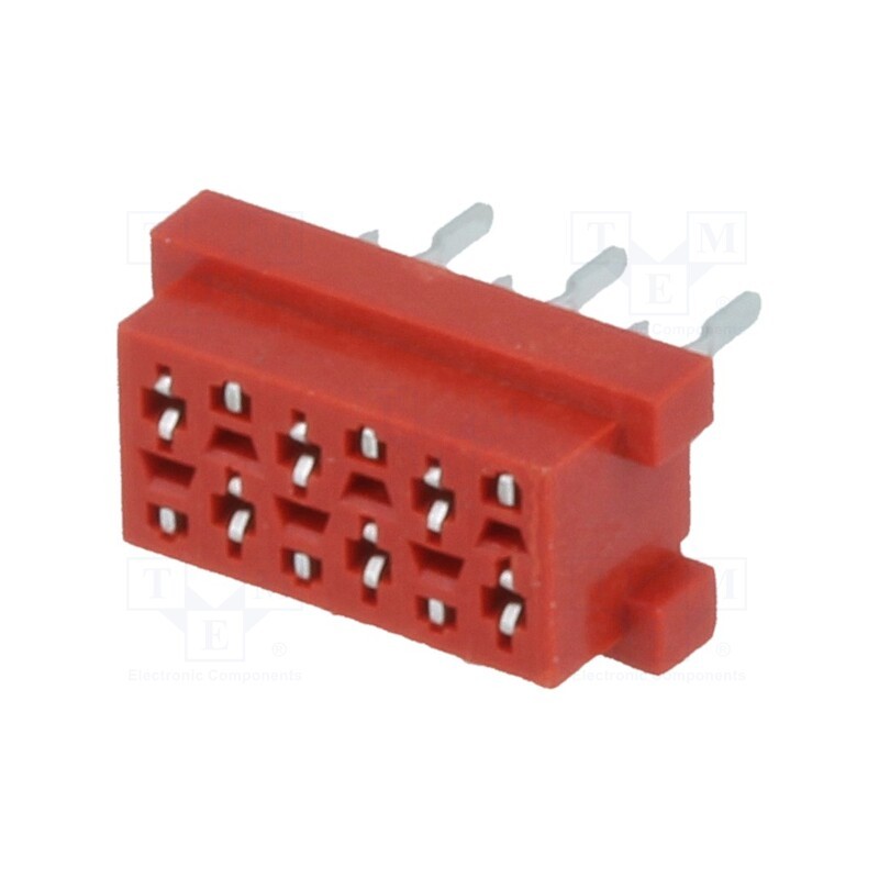 2 pcs x Amphenol Communications Solutions - TMM-4-0-06-2 - Wire-board, socket, female, PIN: 6, THT, on PCBs, 30V, 1A, -40÷105°C