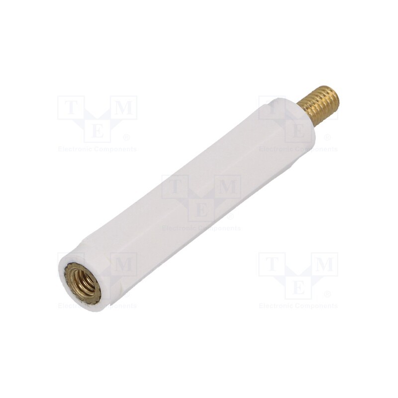 10 pcs x DREMEC - 2186X40 - Insulating sleeve, Int.thread: M4, L: 40mm, UL94V-2, Mat: polyamide