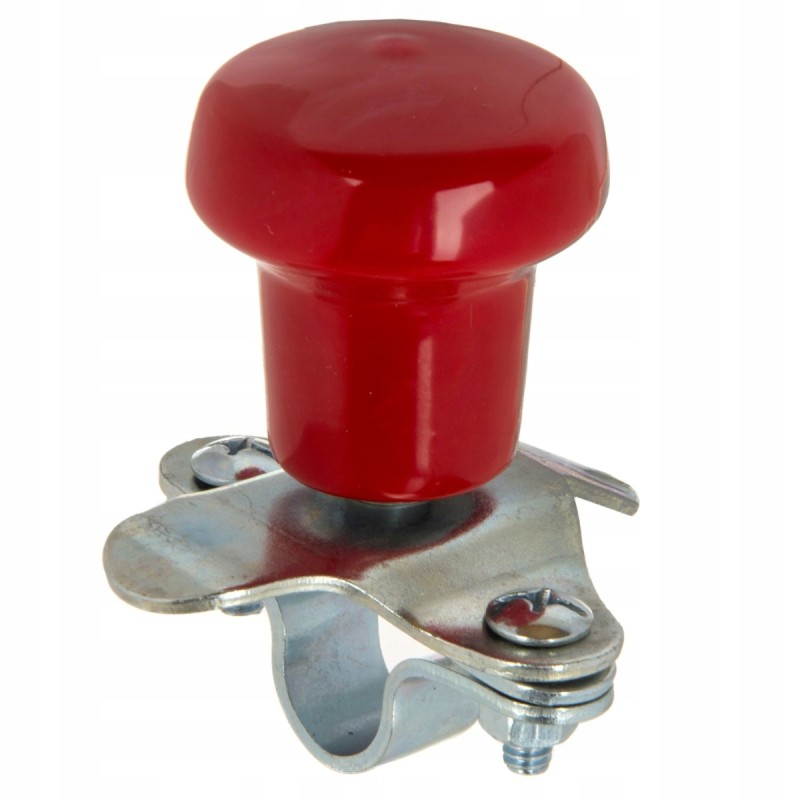 Red handlebar knob, diameter 50mm, universal