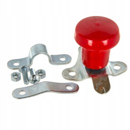 Red handlebar knob, diameter 50mm, universal