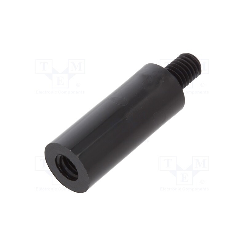 10 pcs x DREMEC - 288RDX24 - Screwed spacer sleeve, cylindrical, polyamide, M5, M5, 24mm, black
