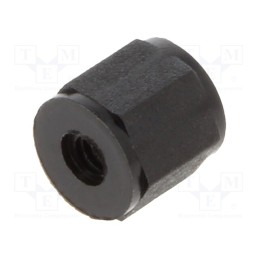 10 pcs x DREMEC - 181X05 - Screwed spacer sleeve, hexagonal, polyamide, M2, L: 5mm, black