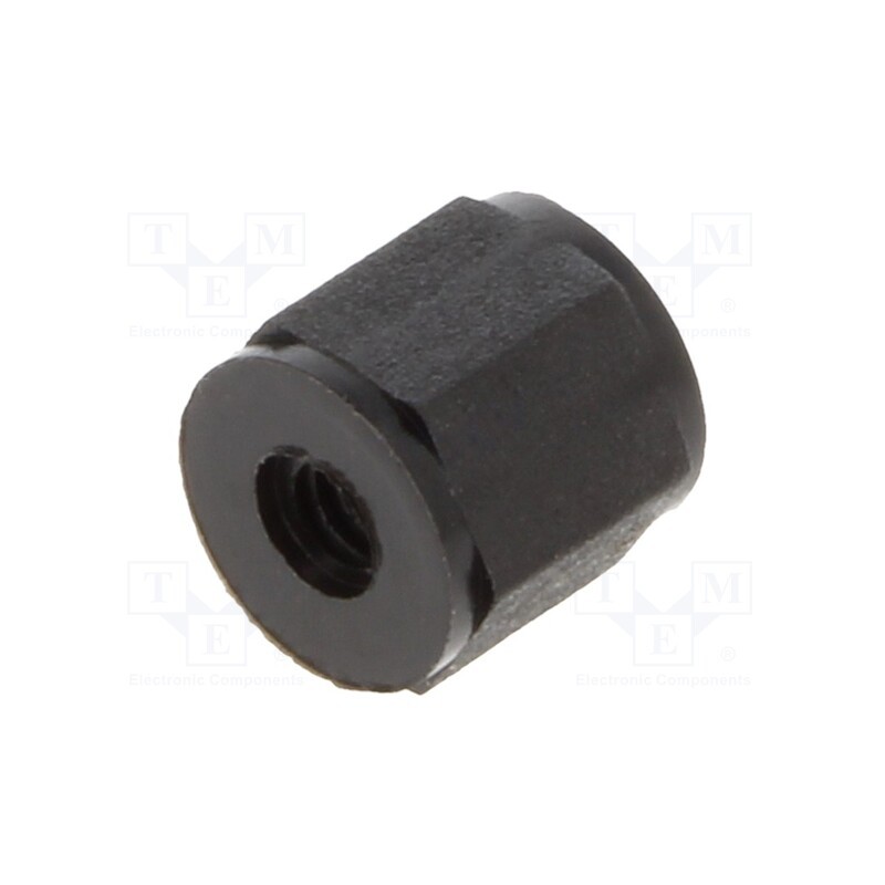 10 pcs x DREMEC - 181X05 - Screwed spacer sleeve, hexagonal, polyamide, M2, L: 5mm, black