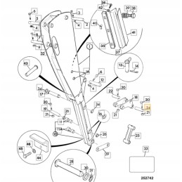 Upper rear link pin jcb 3cx 4cx 811 50369