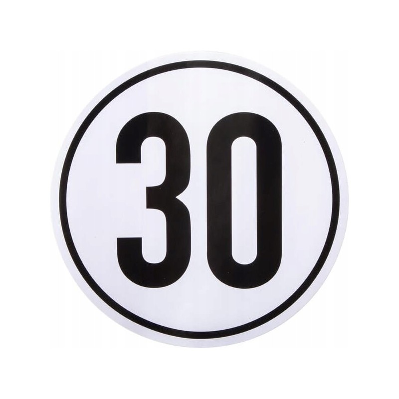 Warning board speed limit 30km b