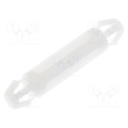 10 pcs x FIX&FASTEN - FIX-LCC-15 - PCB distance, polyamide, L: 15.9mm, latch/latch, natural, UL94V-2