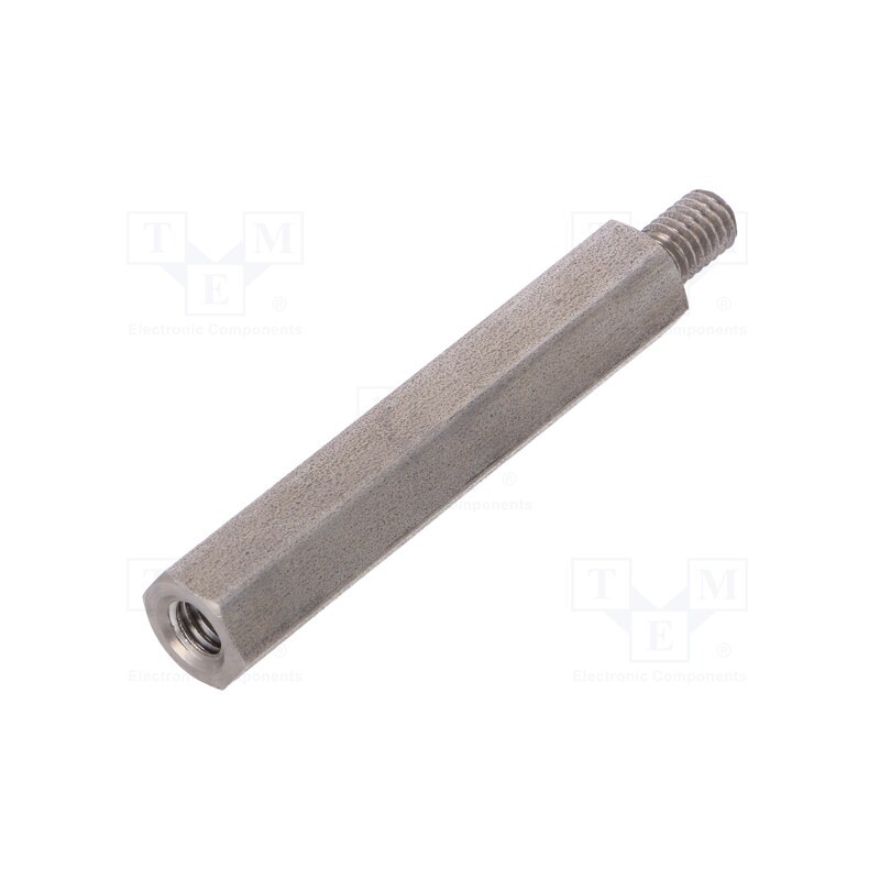 10 pcs x DREMEC - 249X55 - Screwed spacer sleeve, 55mm, Int.thread: M6, Ext.thread: M6