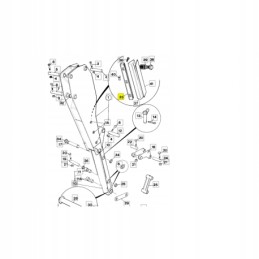 Telescope extension slide jcb 3cx 4cx thickness 15mm 123 06189 123 03214 123 05205