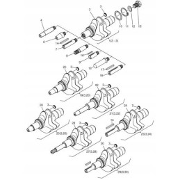 Hatz 1b20 1b30 flywheel bolt 50443600