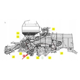 100458636 narrow profile V-belt SPB x 1800
