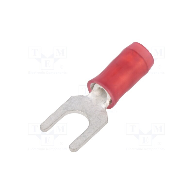 2 pcs x TE Connectivity - 130516 - Tip: fork, M4, Ø: 4.3mm, 0.26÷1.65mm2, crimped, for cable, insulated