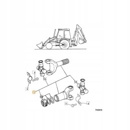 Rear drive shaft jcb powershift 3cx 914 60183