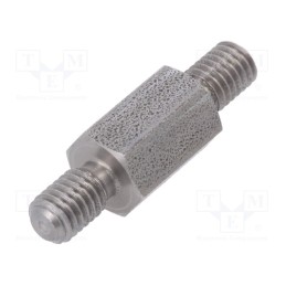 10 pcs x DREMEC - 448X12 - Screwed spacer sleeve, 12mm, Ext.thread: M5, hexagonal