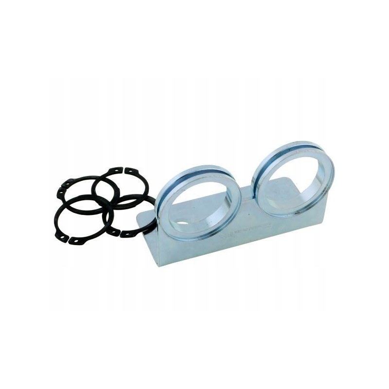 Double handle with locking rings for quick action