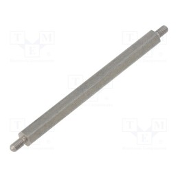 10 pcs x DREMEC - 444X65 - Screwed spacer sleeve, 65mm, Ext.thread: M3, hexagonal