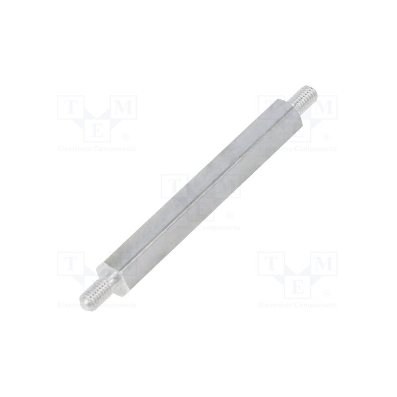 10 pcs x DREMEC - 434X40 - Screwed spacer sleeve, 40mm, Ext.thread: M3, hexagonal, aluminium