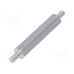 10 pcs x DREMEC - 435X30 - Screwed spacer sleeve, 30mm, Ext.thread: M3, hexagonal, aluminium