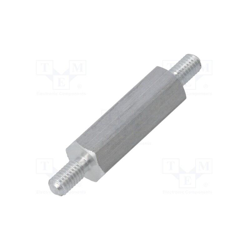 10 pcs x DREMEC - 435X18 - Screwed spacer sleeve, 18mm, Ext.thread: M3, hexagonal, aluminium