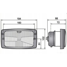 Fendt JCB Case Cat Atlas headlight headlamp