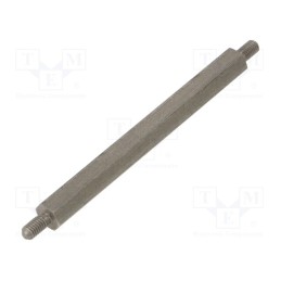 10 pcs x DREMEC - 444X55 - Screwed spacer sleeve, 55mm, Ext.thread: M3, hexagonal
