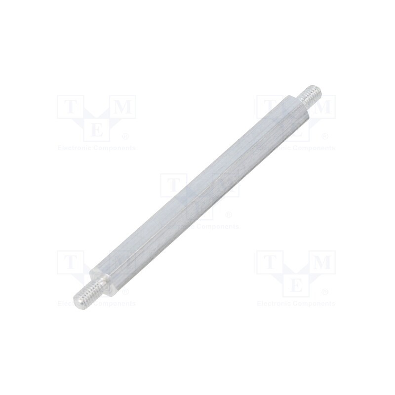 10 pcs x DREMEC - 434X50 - Screwed spacer sleeve, 50mm, Ext.thread: M3, hexagonal, aluminium