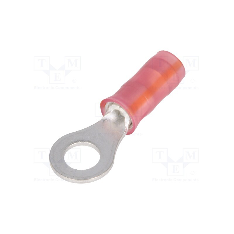 2 pcs x TE Connectivity - 1-320551-3 - Tip: ring, M4, Ø: 4.34mm, 0.5mm2, crimped, for cable, insulated, red