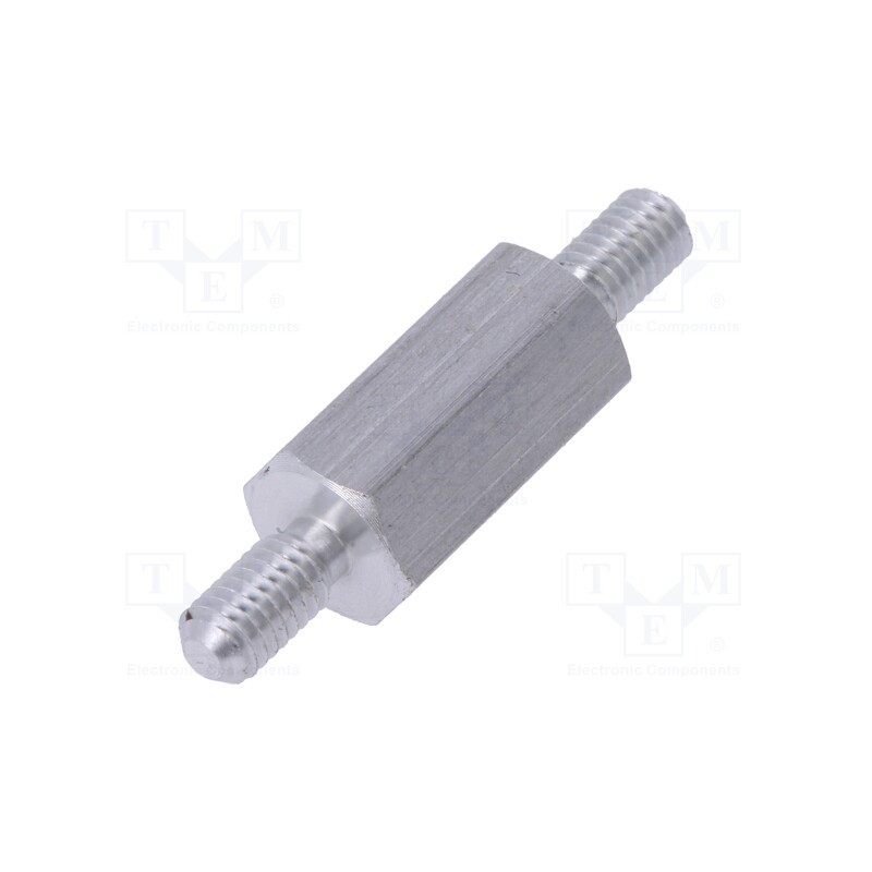 10 pcs x DREMEC - 435X12 - Screwed spacer sleeve, 12mm, Ext.thread: M3, hexagonal, aluminium