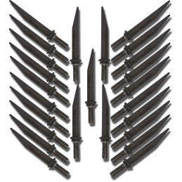 25x straight harrow tines 14x150, M12 thread