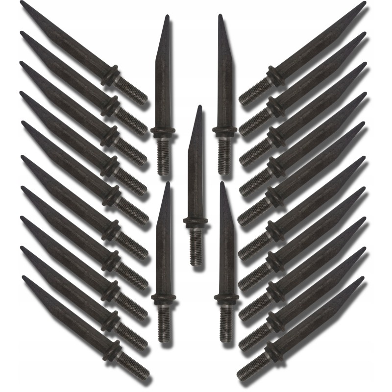 25x straight harrow tines 14x150, M12 thread