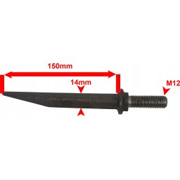 25x straight harrow tines 14x150, M12 thread