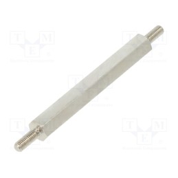 10 pcs x DREMEC - 415X45 - Screwed spacer sleeve, 45mm, Ext.thread: M3, hexagonal, brass