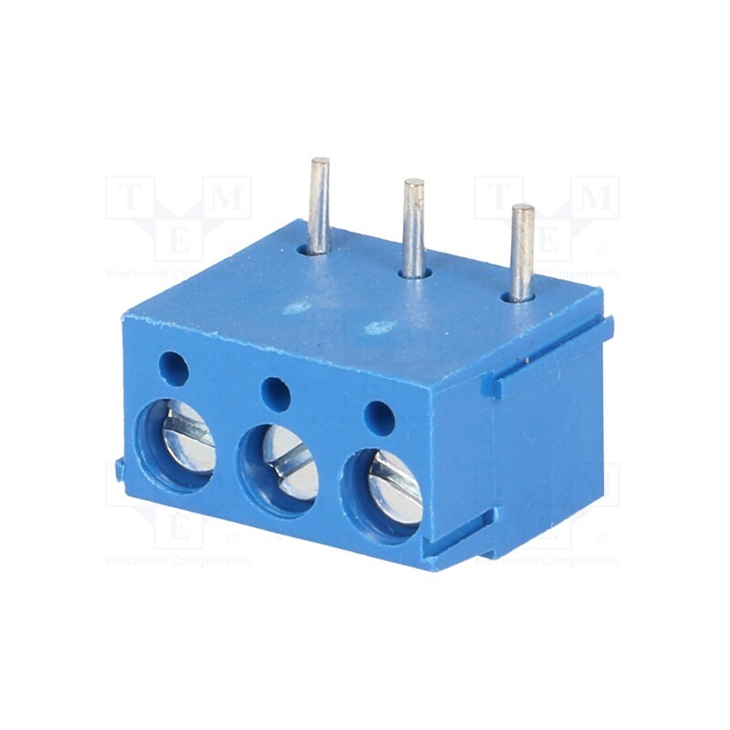 2 pcs x NINIGI - TB-5.0-K-3P - PCB terminal block, straight, 5mm, ways: 3, on PCBs, 2.5mm2, tinned