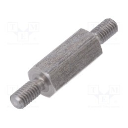 10 pcs x DREMEC - 444X12 - Screwed spacer sleeve, 12mm, Ext.thread: M3, hexagonal