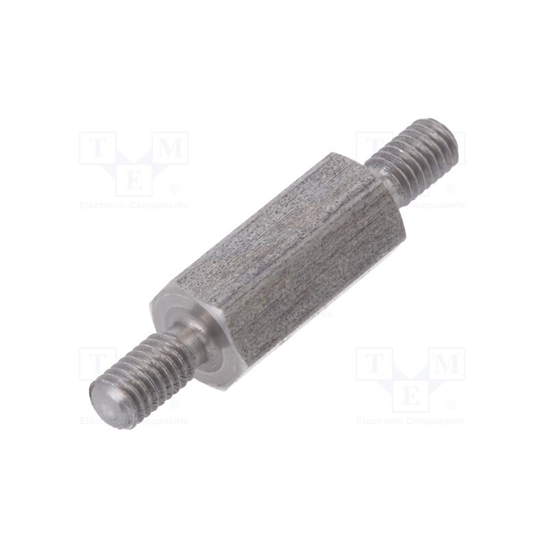 10 pcs x DREMEC - 444X12 - Screwed spacer sleeve, 12mm, Ext.thread: M3, hexagonal
