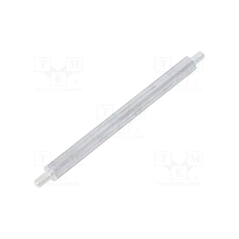 10 pcs x DREMEC - 434X65 - Screwed spacer sleeve, 65mm, Ext.thread: M3, hexagonal, aluminium