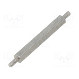 10 pcs x DREMEC - 442X35 - Screwed spacer sleeve, 35mm, Ext.thread: M2,5, hexagonal